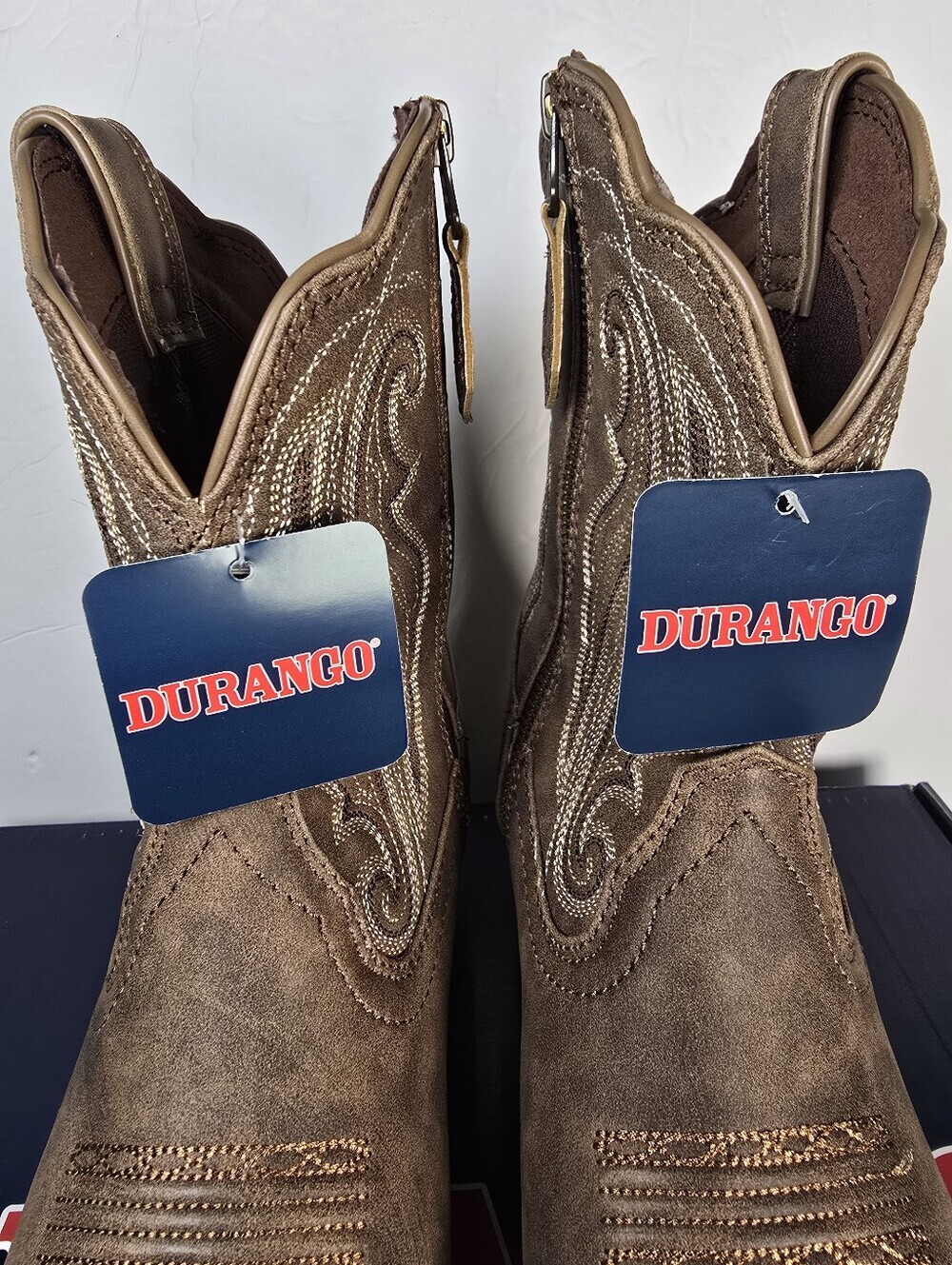 NWIB Durango Crush Women's Brown Leather Western Cowboy Boots Size 9 - Picture 3 of 11